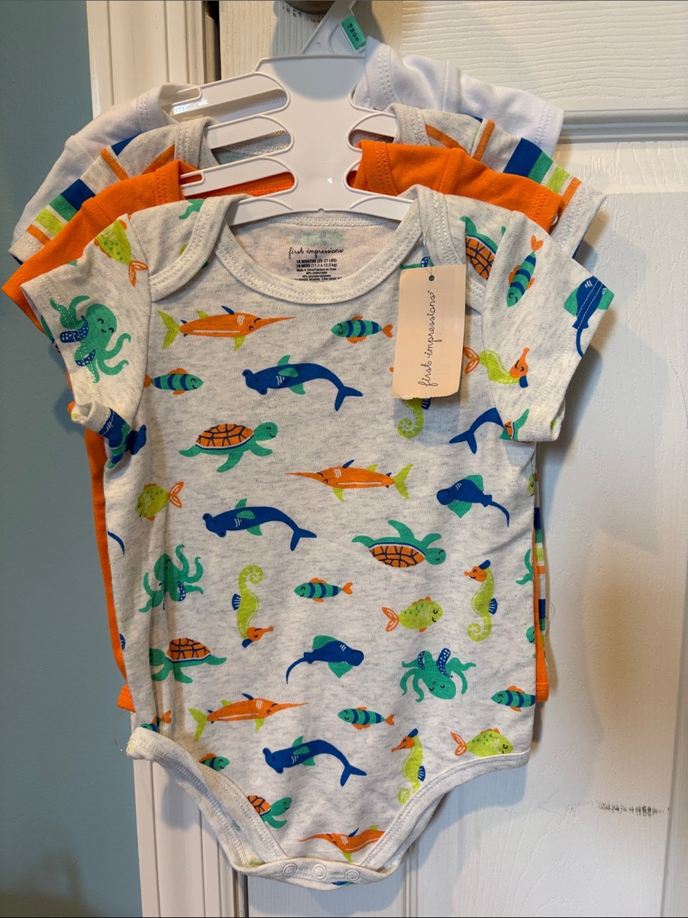 NWT First Impressions onesie set 18 months